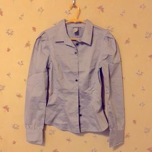 Light Blue H&M Dress Shirt Blouse Top - Size 2